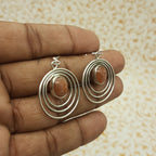 Elegant Sunstone Earrings – 925 Sterling Silver Oval Designs