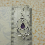 925 Sterling Silver Amethyst Earrings – Dainty Minimal Drop Jewelry