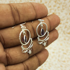 925 Sterling Silver Amethyst Earrings – Dainty Minimal Drop Jewelry