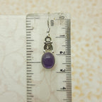 Natural Amethyst Dangle Earrings – Handmade 925 Silver Gemstone Jewelry