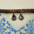 Elegant Purple Gemstone 925 Silver Dangle Mystic Topaz Earrings