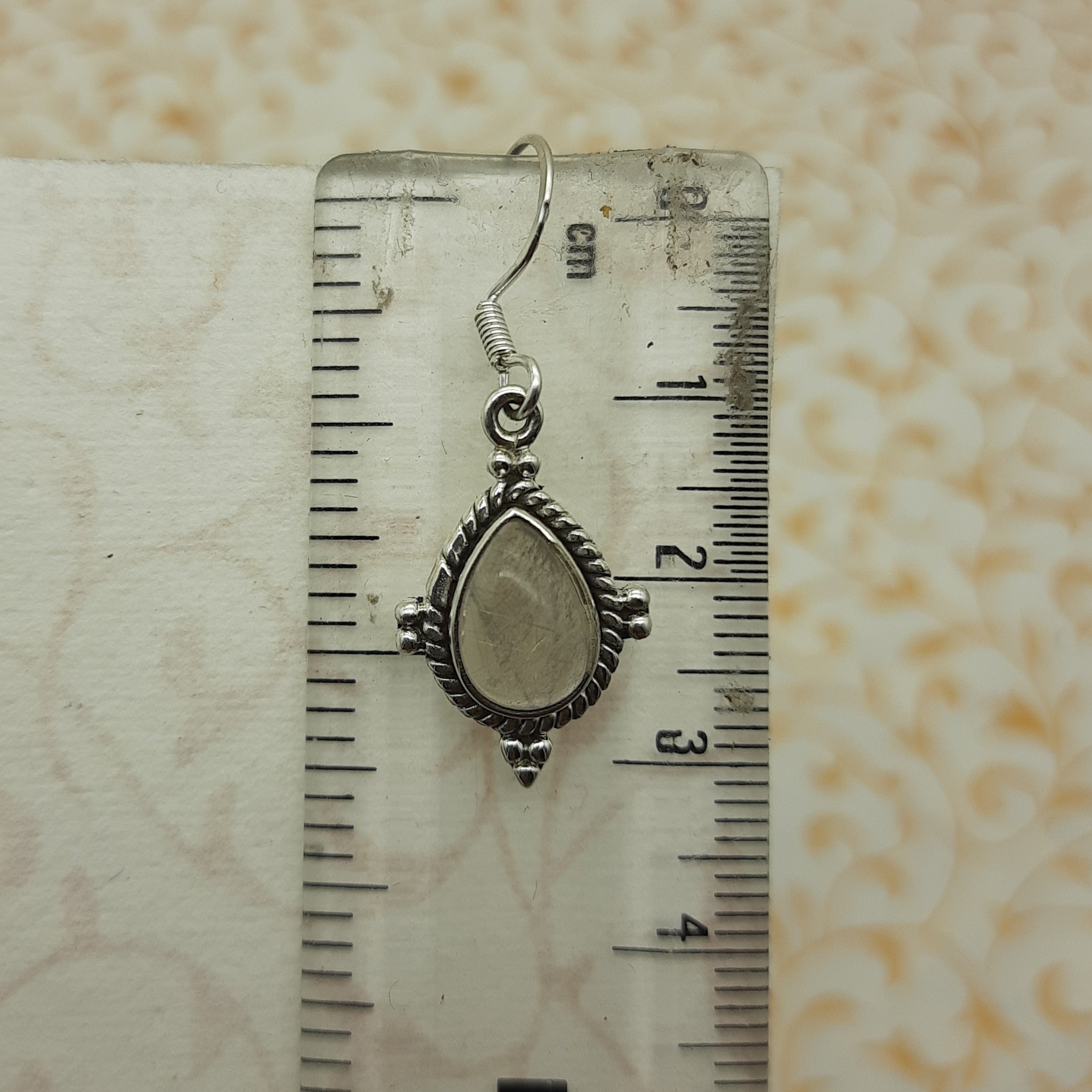 Rutilated Quartz Teardrop 925 Sterling Silver Jewelry