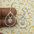 Fine Silver Moonstone Earrings – Lightweight Handmade Cushion Earrings