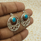 High Quality Turquoise Earrings – Handmade 925 Sterling Silver