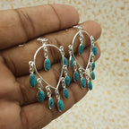 Handmade 925 Sterling Silver Turquoise Earrings