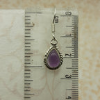 Natural Amethyst Dangle Earrings – Handmade 925 Silver Gemstone Jewelry