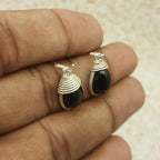 Classic Black Onyx Silver Earrings – Timeless Drop Design
