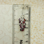 925 Sterling Silver Garnet Earrings