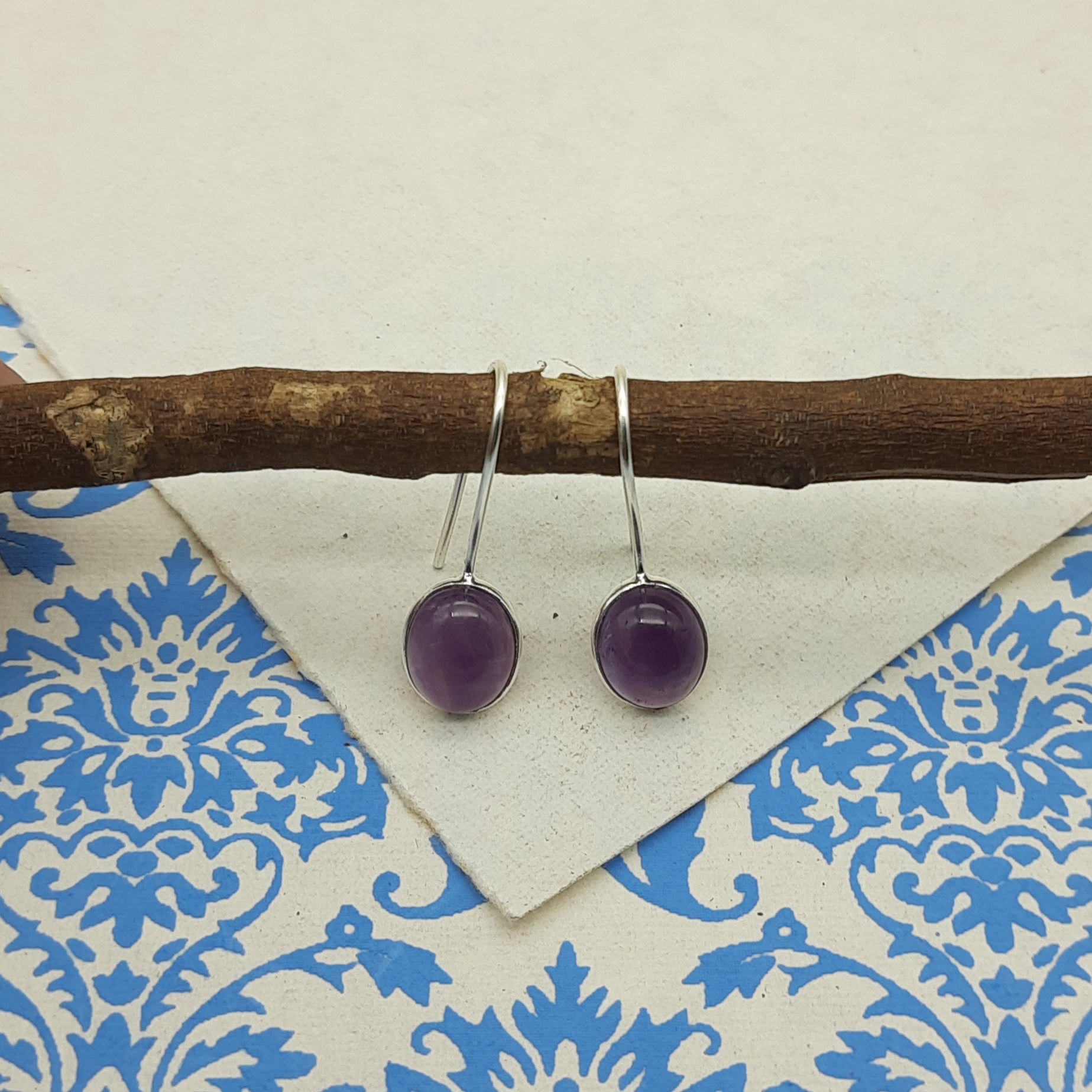 Citrine Dangle Earrings – Handmade 925 Silver Gemstone Jewelry