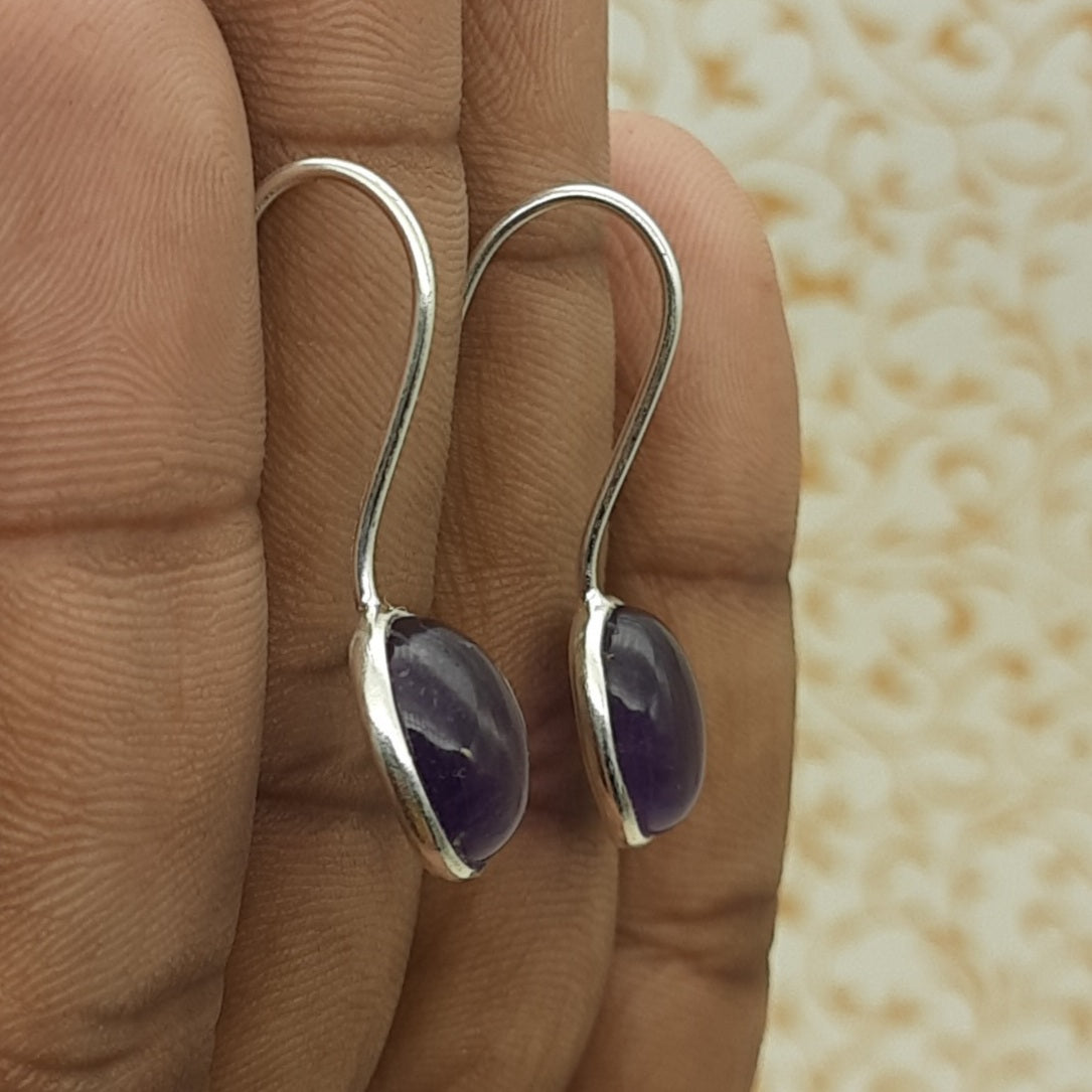 Citrine Dangle Earrings – Handmade 925 Silver Gemstone Jewelry