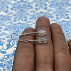 Elegant Rose Quartz Round Earrings – 925 Sterling Silver Fine Jewelry