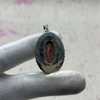Spiny Oyster Turquoise 925 Sterling Silver Handmade Pendant | Rustic Tribal Pendant