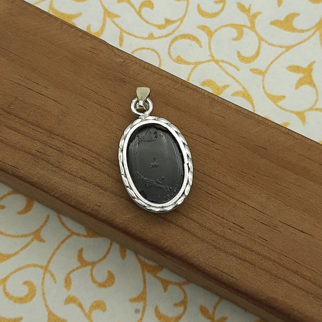 925 Sterling Silver Black Onyx Pendant – Natural Gemstone Nepali Handmade Bohemian Jewelry