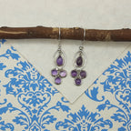 Fine Silver Amethyst  Earrings – Lightweight Handmade Drops