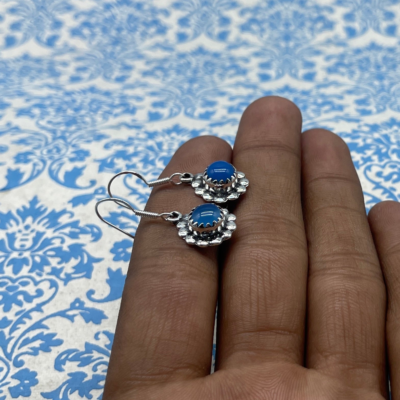 High Quality Chalcyedony Earrings – Handmade 925 Sterling Silver