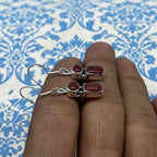 Carnelian Multi Shape Stone Dangle Earrings in 925 Sterling Silver