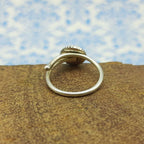 Rose Quartz Stone 925 Sterling Silver Adjustable Ring For Women