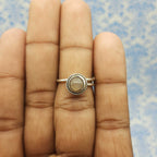 Rose Quartz Stone 925 Sterling Silver Adjustable Ring For Women
