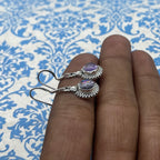 Handmade Amethyst Gemstone Earrings – Subtle 925 Silver Dangle