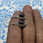 925 Silver Black Onyx Dangle Earrings – Statement Gemstone Jewelry