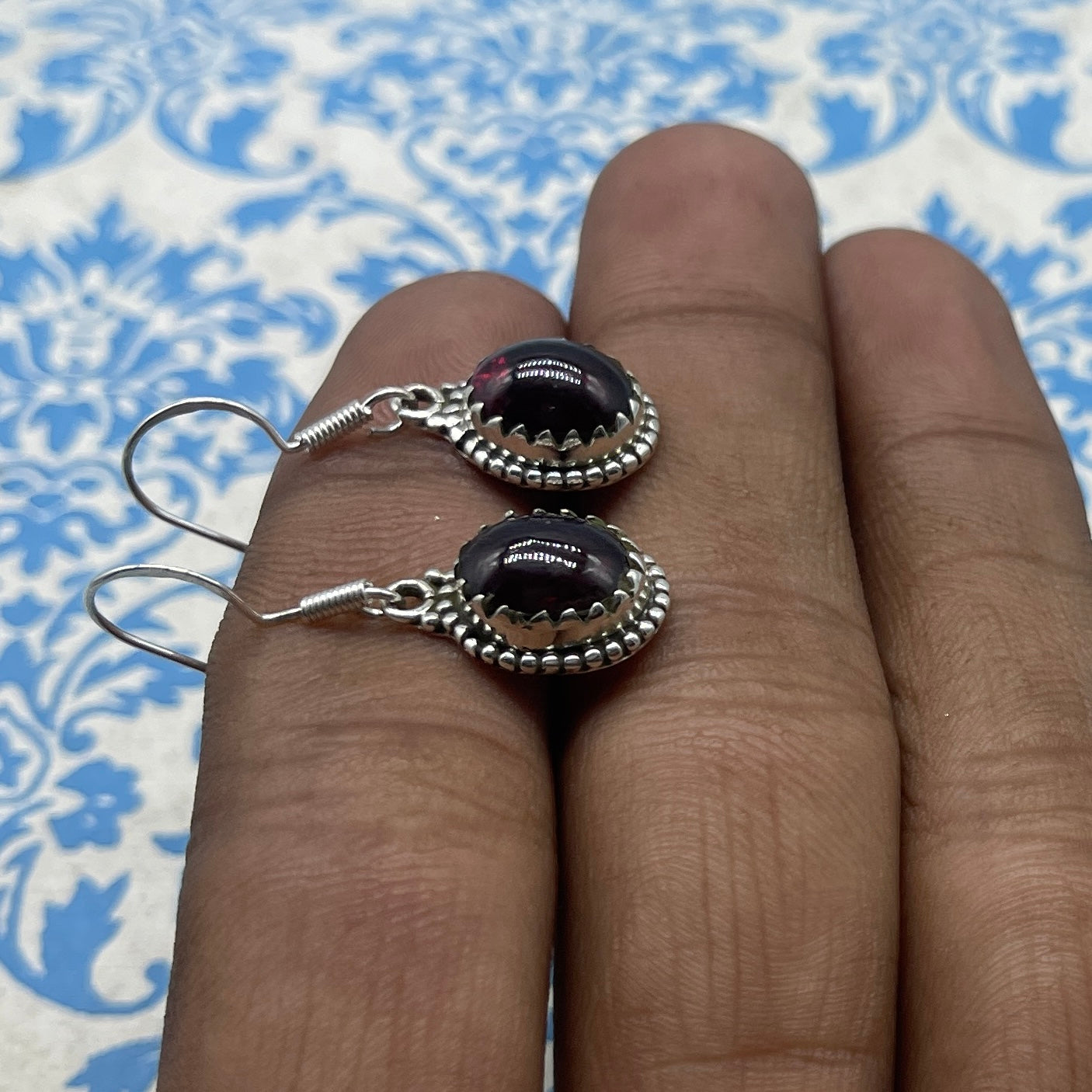 925 Silver Black Onyx Dangle Earrings – Statement Gemstone Jewelry
