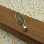 925 Sterling Silver Rutilated Quartz Pendant – Natural Gemstone Handmade Boho Jewelry