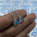 Fine Silver Chalcedony Earrings – Lightweight Handmade Earring