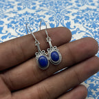 Natural Lapis Lazuli Round Shape Gemstone Earring Jewelry