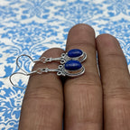Natural Lapis Lazuli Round Shape Gemstone Earring Jewelry