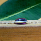Oval Shape Cabochon Amethyst Gemstone Handmade Sterling Silver 925 Chain Bracelet