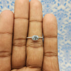 Faceted Aquamarine Oval Shape 925 Sterling Silver Twisted Wire Ring