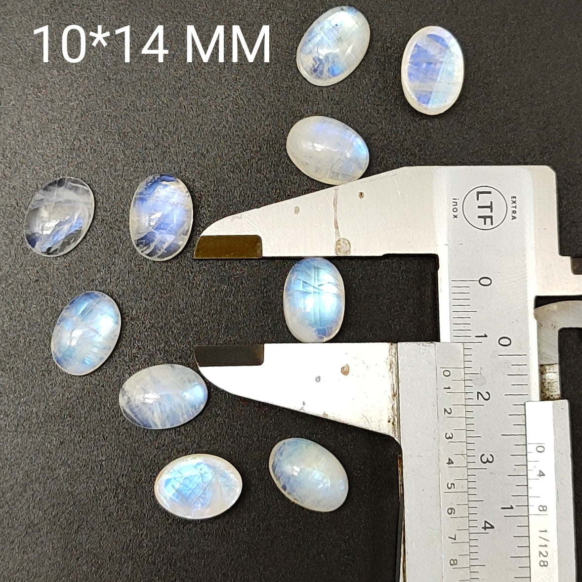 Oval Shape Natural Rainbow Moonstone AAA+ Quality Lot Of 5 PCS