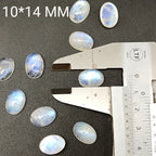 Oval Shape Natural Rainbow Moonstone AAA+ Quality Lot Of 5 PCS