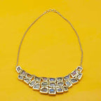 Rainbow Moonstone Chunky 925 Silver Boho Necklace Gift