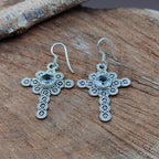 925 Sterling Silver Green Amethyst Earrings