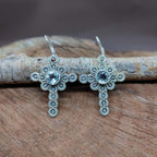 925 Sterling Silver Green Amethyst Earrings
