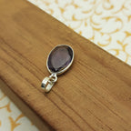 925 Sterling Silver Amethyst Faceted Pendant – Natural Gemstone Bohemian Handmade Jewelry