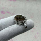 Ammonite Shell 925 Sterling Silver Handmade Pendant | Fossil Bohemian Statement Jewelry
