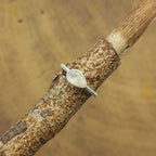 Faceted Rainbow Moonstone Drop Shape 925 Sterling Silver Ring