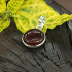 Spiritual Hessonite Garnet 925 Silver Bezel Boho Pendant