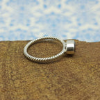 925 Sterling Silver Handmade Garnet Gemstone Designer Band Ring