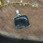 Nit Night Quartz Squarish Shape 925 Silver Boho Designer Pendant
