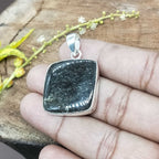 Nit Night Quartz Squarish Shape 925 Silver Boho Designer Pendant