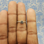Raw Titanium Druzy Gemstone Handmade 925 Sterling Silver Dainty Ring