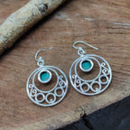 Turquoise Dangle Earring in 925 Silver