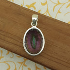 925 Sterling Silver Mystic Topaz Pendant – Natural Gemstone Boho Statement Jewelry