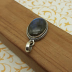 925 Sterling Silver Labradorite Pendant – Natural Gemstone Artisan Bohemian Pendant
