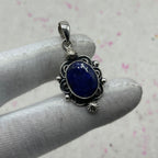 Dyed Sapphire 925 Sterling Silver Handmade Pendant | Elegant Artisan Jewelry