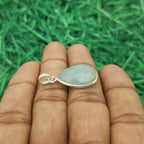 925 Sterling Silver Aquamarine Pendant – Natural Gemstone Nepali Handmade Jewelry