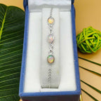 Elegant Opal Gmestone 925 Sterling Silver Handmade Bracelet